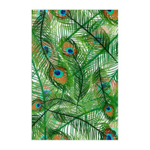 peacock feathers pattern acrylic print