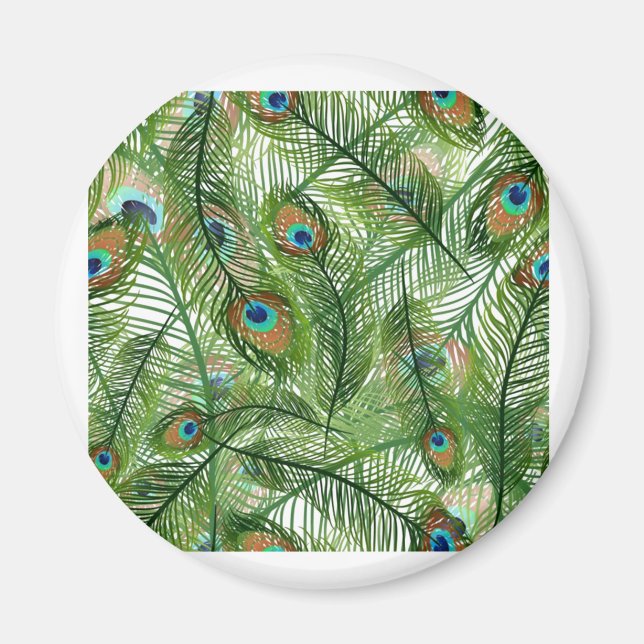Peacock feathers pattern magnet (Front)
