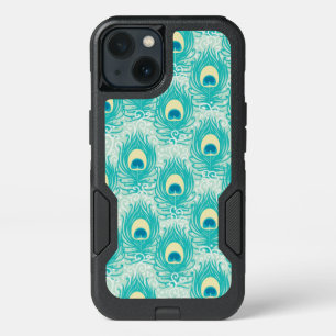 Peacock feathers pattern iPhone 13 case