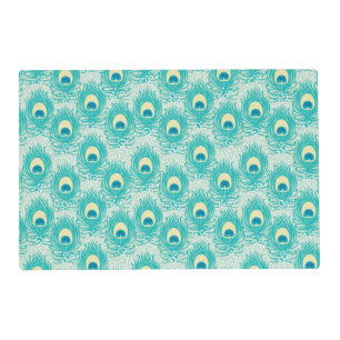 Peacock feathers pattern placemat