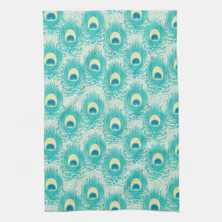 Peacock feathers pattern towel