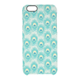 Peacock feathers pattern clear iPhone 6/6S case