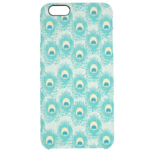 Peacock feathers pattern clear iPhone 6 plus case