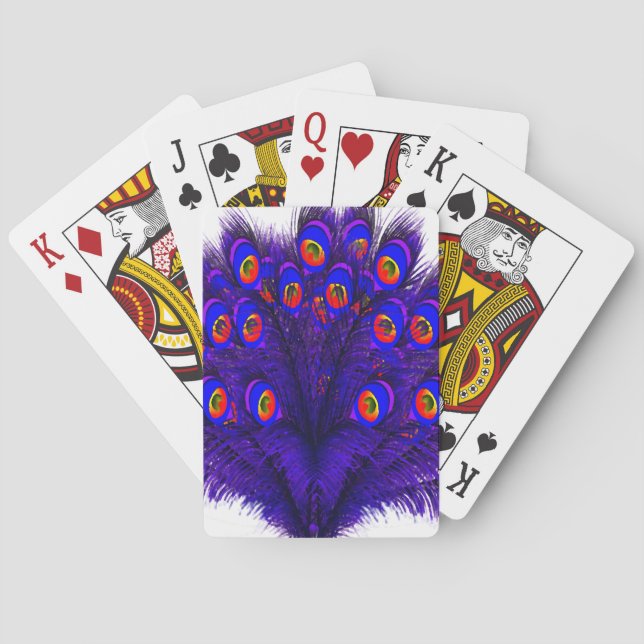 Peacock Feathers Poker Cards (Back)