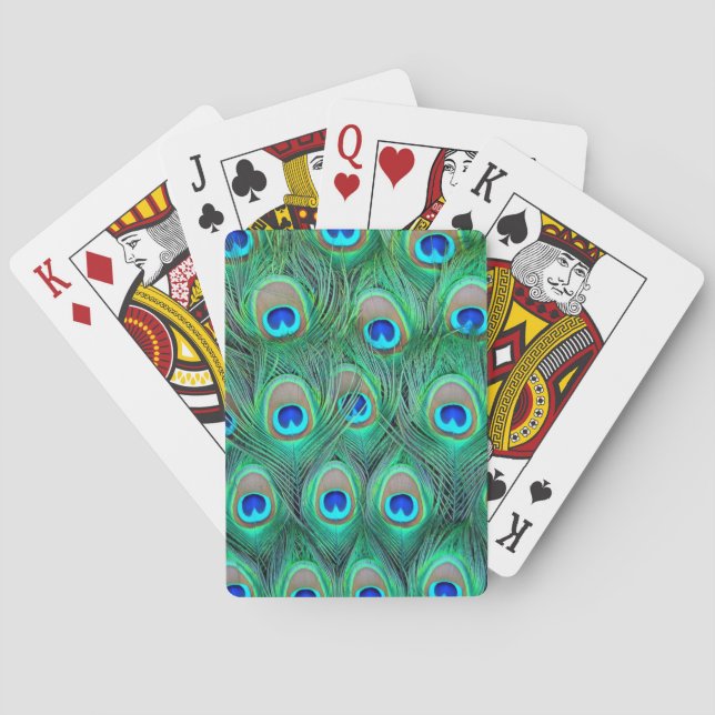 Peacock Feathers Poker Cards (Back)