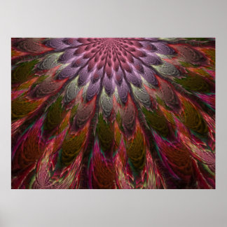 Peacock Feathers Poster