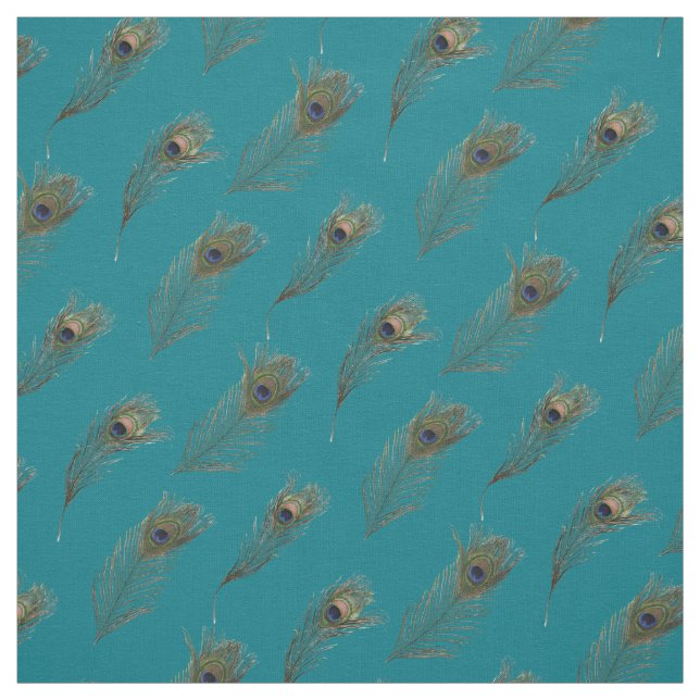 Peacock Feathers Pretty Fabric (Swatch)