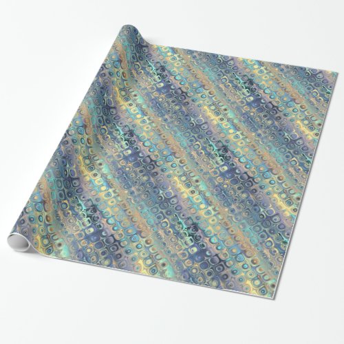 Peacock Feathers Retro Abstract Wrapping Paper