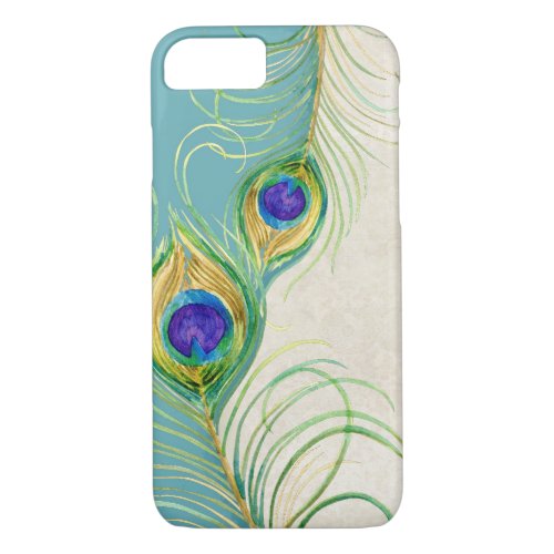 Peacock Feathers Royal Damask Personalized Names iPhone 87 Case