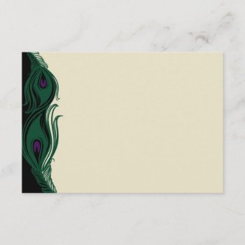 Peacock Feathers Rsvp Horizontal by CuteLittleTreasures at Zazzle