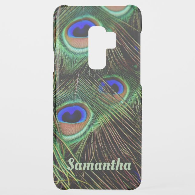Peacock Feathers Samsung Galaxy Cell Phone Cover (Back)