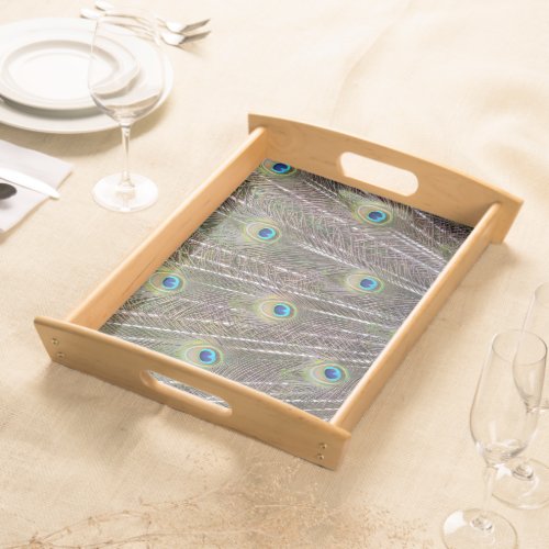 Peacock Feathers Serving Tray