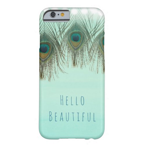 Peacock Feathers  String Lights Rustic Glam Barely There iPhone 6 Case
