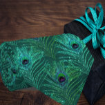 Peacock Feathers Teal Blue Neck Tie Necktie<br><div class="desc">This gorgeous tie features teal blue faux glitter peacock bird feathers. Perfect for weddings or formal occasions.</div>