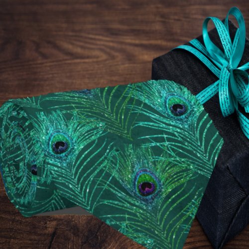 Peacock Feathers Teal Blue Neck Tie Necktie