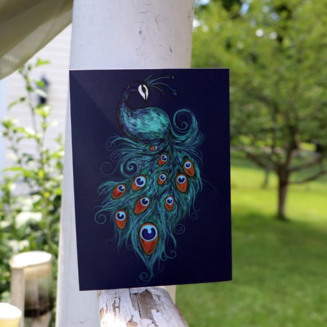 Peacock Feathers Teal Peacocks                     Card (Creator Uploaded)