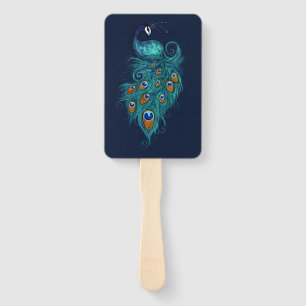 Peacock Feathers Teal Peacocks Hand Fan