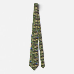 Peacock feathers tie