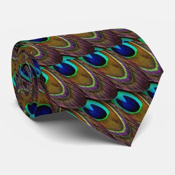 Peacock Feathers Tie by storechichi at Zazzle
