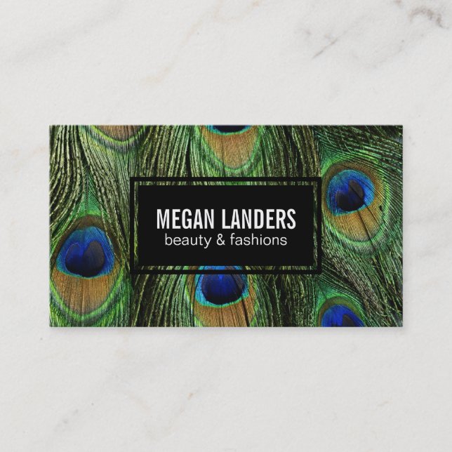 Peacock Feathers | Variaton Business Card (Front)
