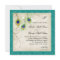 Peacock Feathers Wedding Invitation - Teal Blue