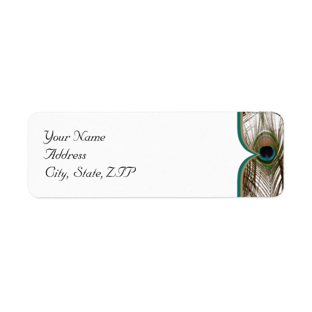 Peacock Feathers with a Double Frame Label (Front)