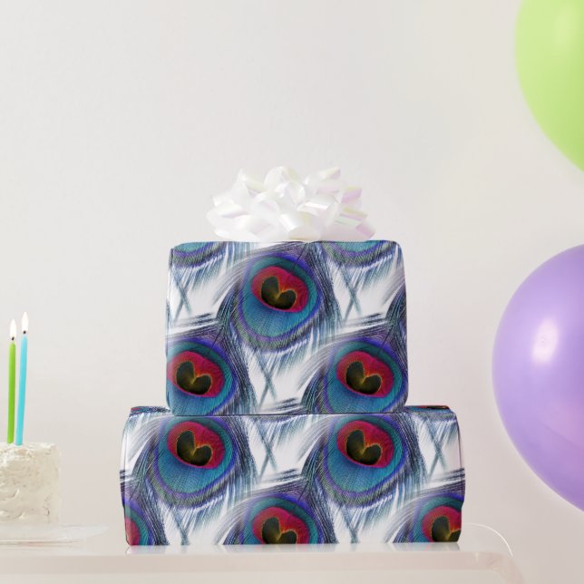 Peacock Feathers Wrapping Paper (Party Gifts)