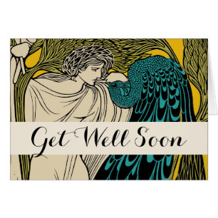 Peacock Fine Art Bird Nouveau Cards
