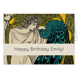 Peacock Fine Art Bird Nouveau Cards