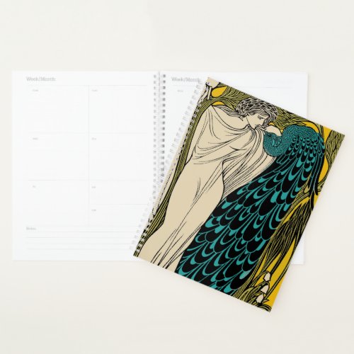 Peacock Fine Art Bird Nouveau Planner