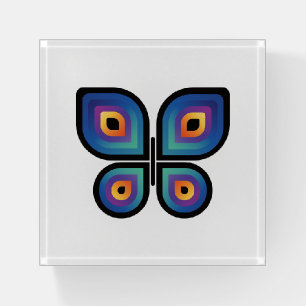 Peacock Flame Butterfly Paperweight