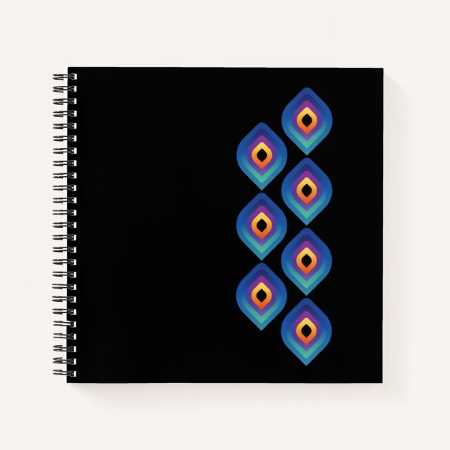 Peacock Flame (Vertical) Notebook (Front)
