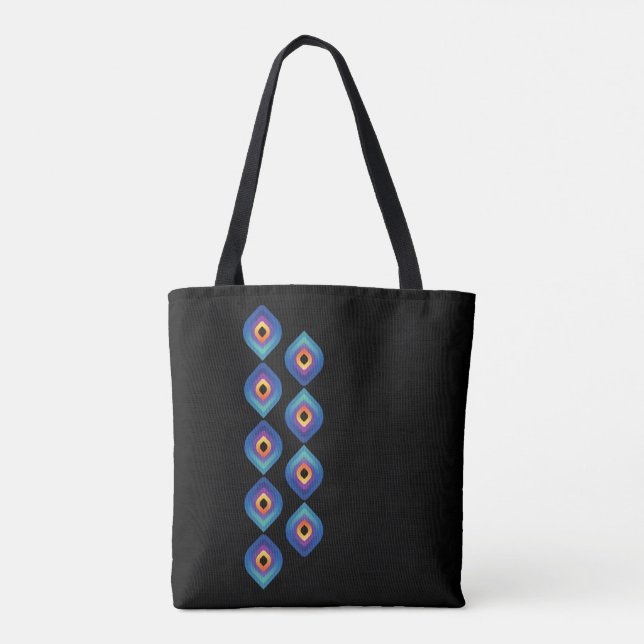 Peacock Flame (Vertical) Tote Bag (Back)
