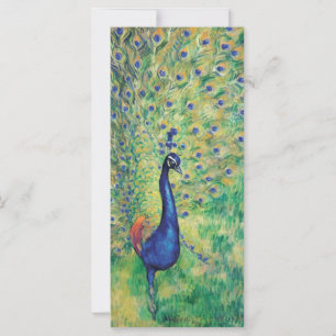 Peacock - Flat Greeting Card