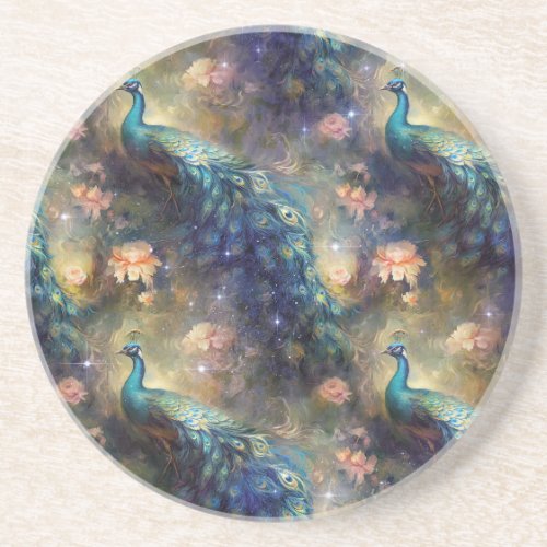 Peacock Floral Coaster