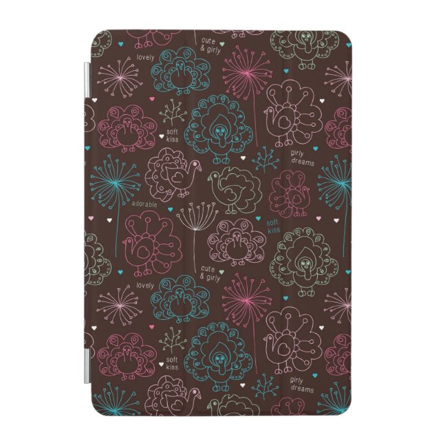peacock flower india wallpaper vintage iPad mini cover (Front)