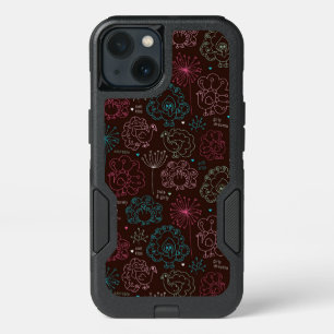 peacock flower india wallpaper vintage iPhone 13 case