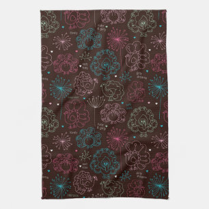 peacock flower india wallpaper vintage towel
