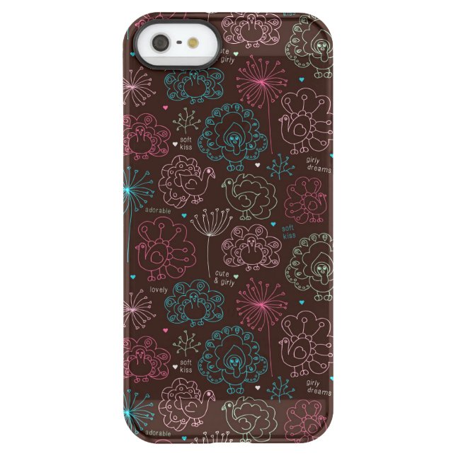 peacock flower india wallpaper vintage uncommon iPhone case (Back)