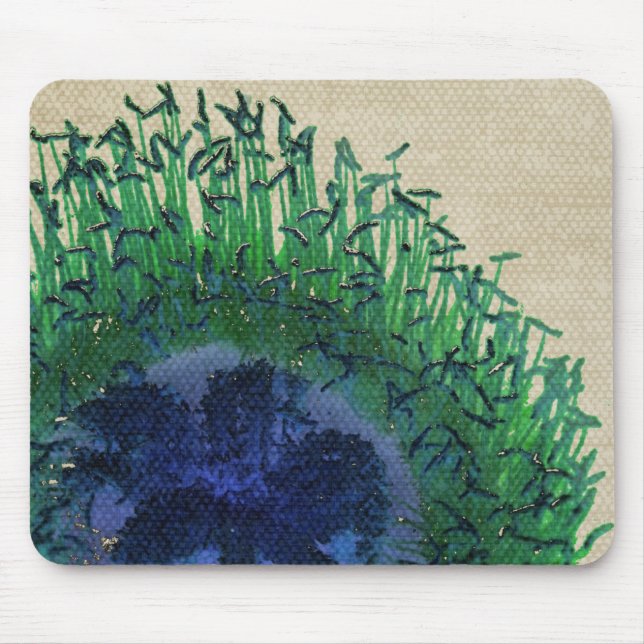 Peacock Flower Mousepad (Front)