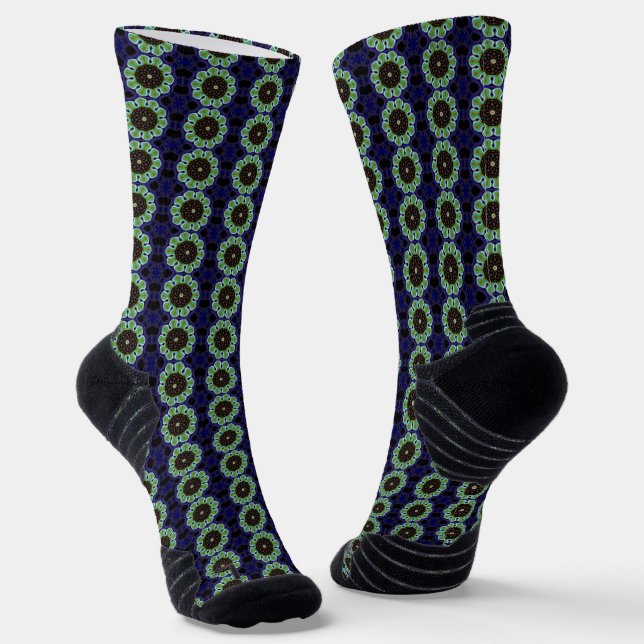 Peacock flower splendor socks (Angled)