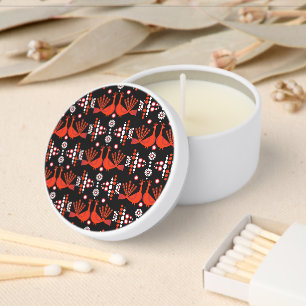 Peacock Folk Art Home Decor Mini Candle Favors