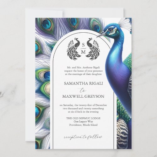 Peacock Formal Wedding Invitations