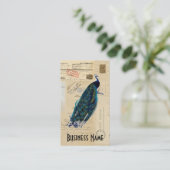 Peacock French Postcards Business Card (Standing Front)