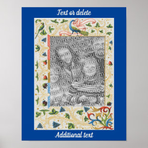 Peacock Fruit Art Frame Create Your Own Photo Poster