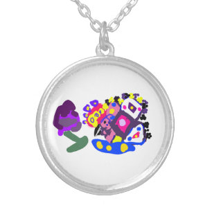 Peacock fun cool  silver plated necklace