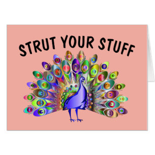 PEACOCK FUNNY BIRTHDAY BIGGEST BIG CARDS CARD