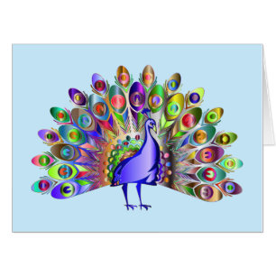 PEACOCK FUNNY BIRTHDAY BIGGEST BIG CARDS CARD