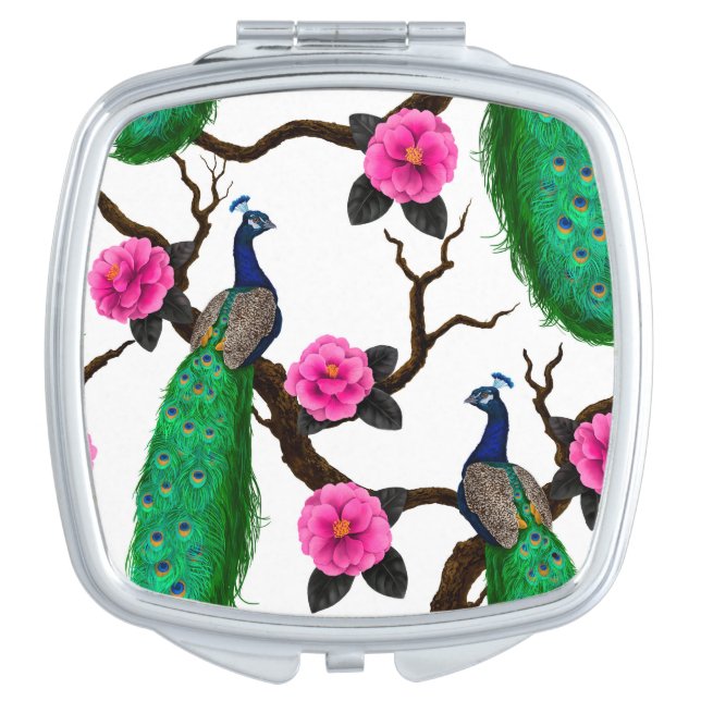Peacock garden compact mirror (Front)