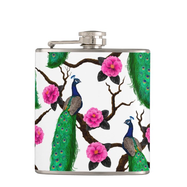 Peacock garden flask (Front)
